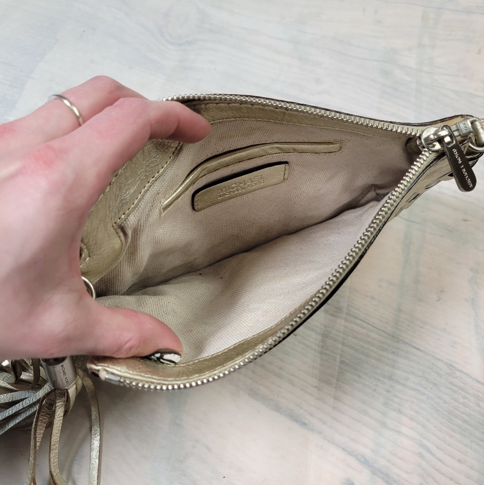 Vintage Michael Kors Gold Clutch Bag - Picture 8 of 11